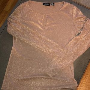 Tan shimmery top